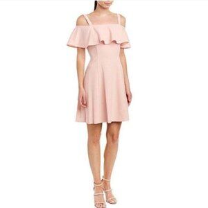 NWT Eliza J Cold Shoulder Ruffle Mini Dress Sz. 12